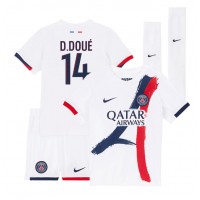 Fotballdrakt Barn Paris Saint-Germain Desire Doue #14 Bortedraktsett 2024-25 Kortermet (+ Korte bukser)